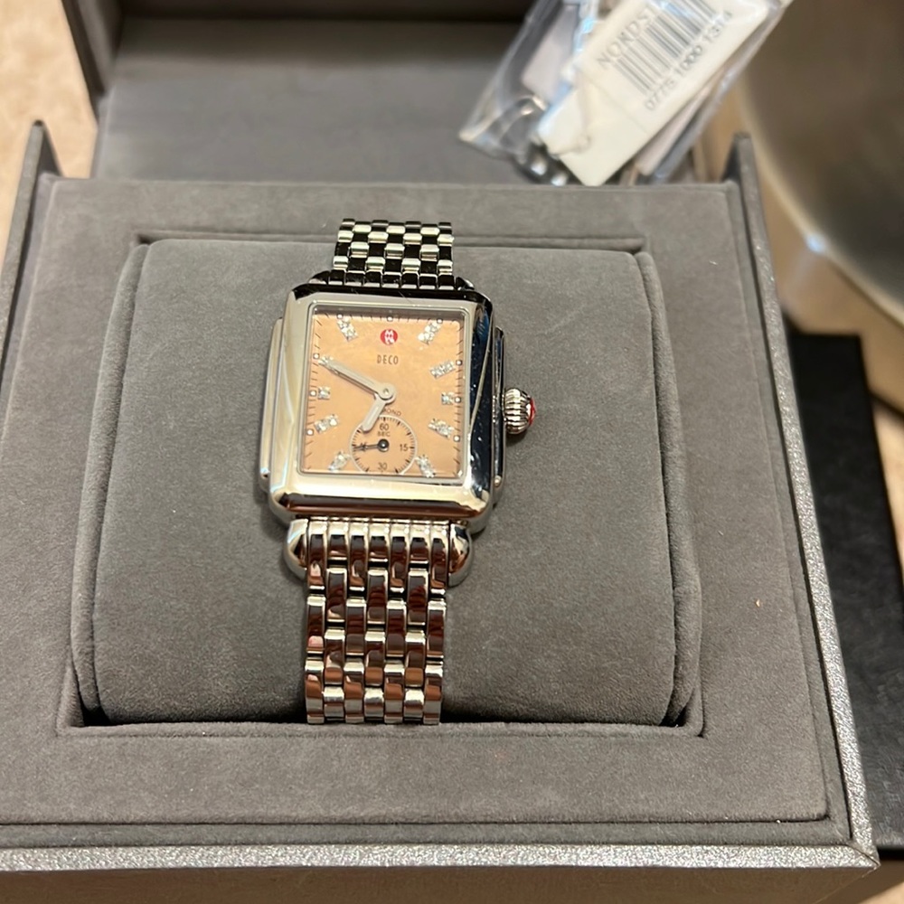 Michele watch deco 16 diamond dial womens watch - Picture 1 of 7